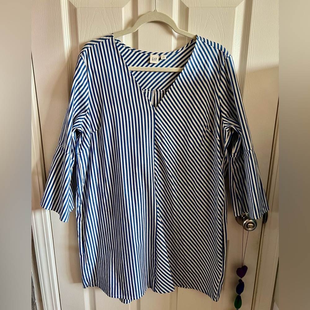 GAP Blue and White Striped Tunic